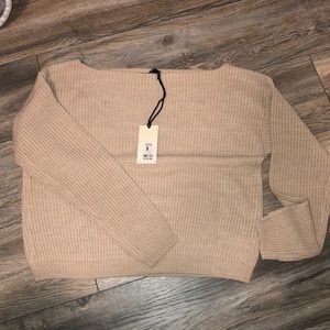 Off-the-shoulder sweater